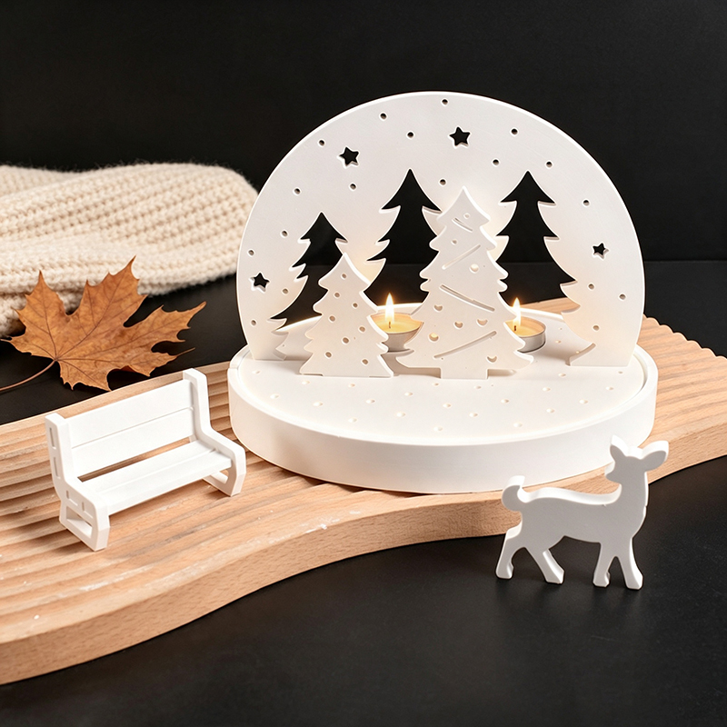 Candle Making Set - Christmas Elk Tealight Candle Holder Silicone