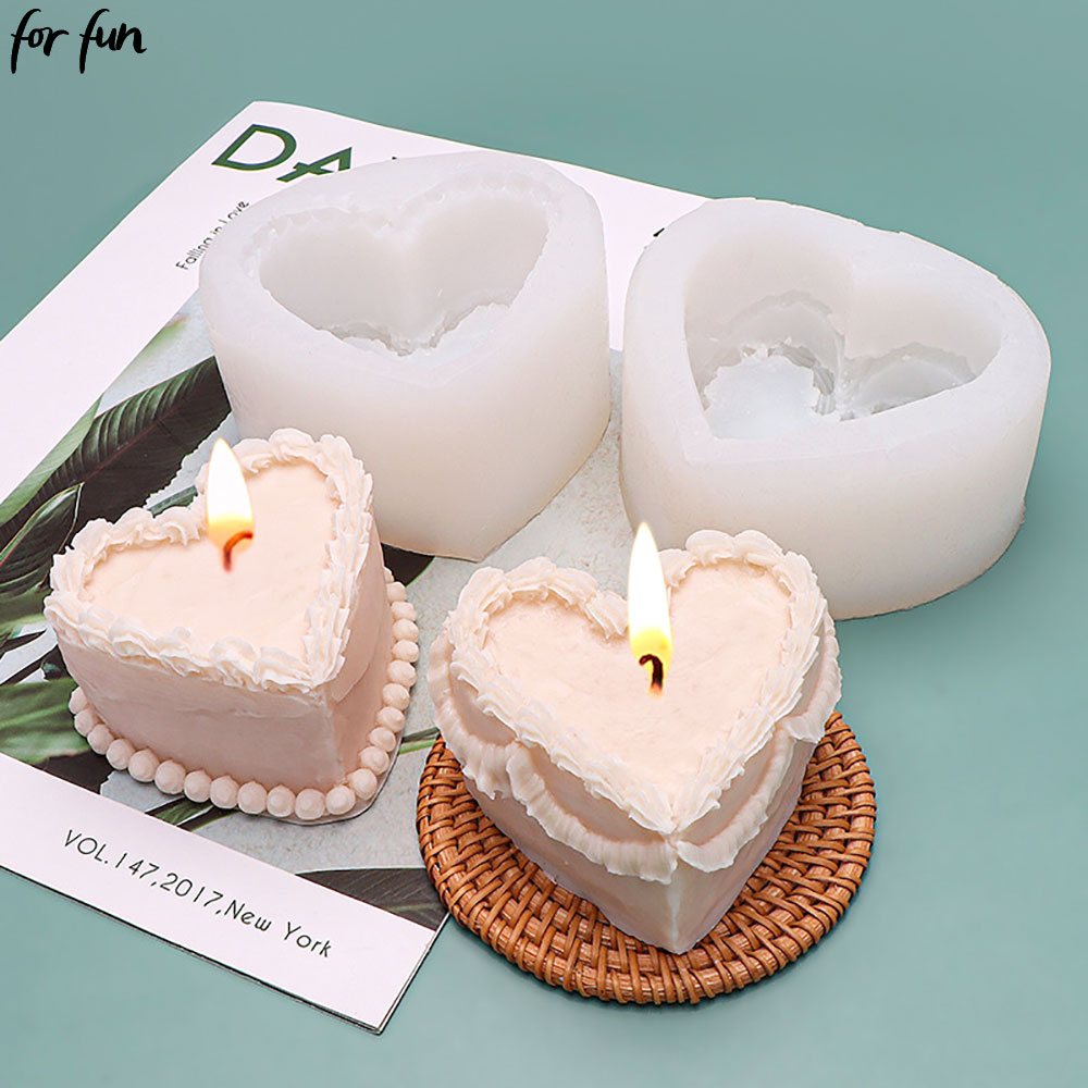 Candle Making Jelly - For Fun Heart Cake Shaped Candle