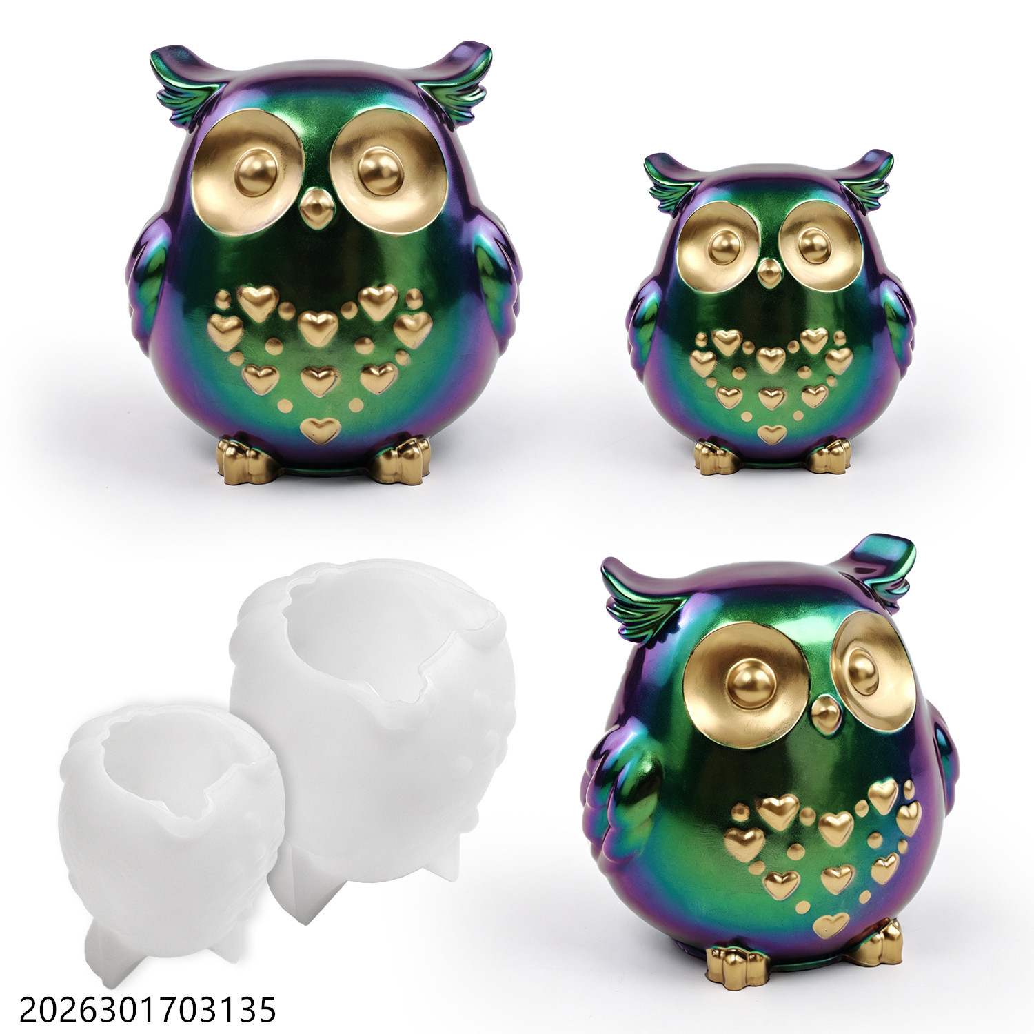 Candle Making Set - Owl Silicone Mold 3D Bird Shape