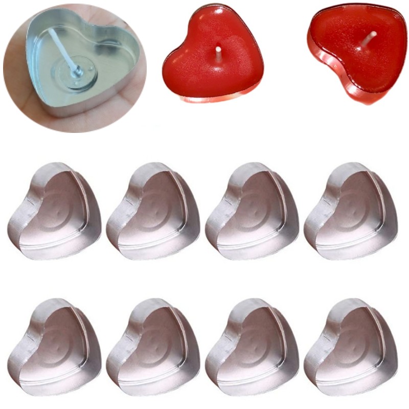 100 Sets Heart shaped Empty Al - огляд і ціна Candle Making Tips