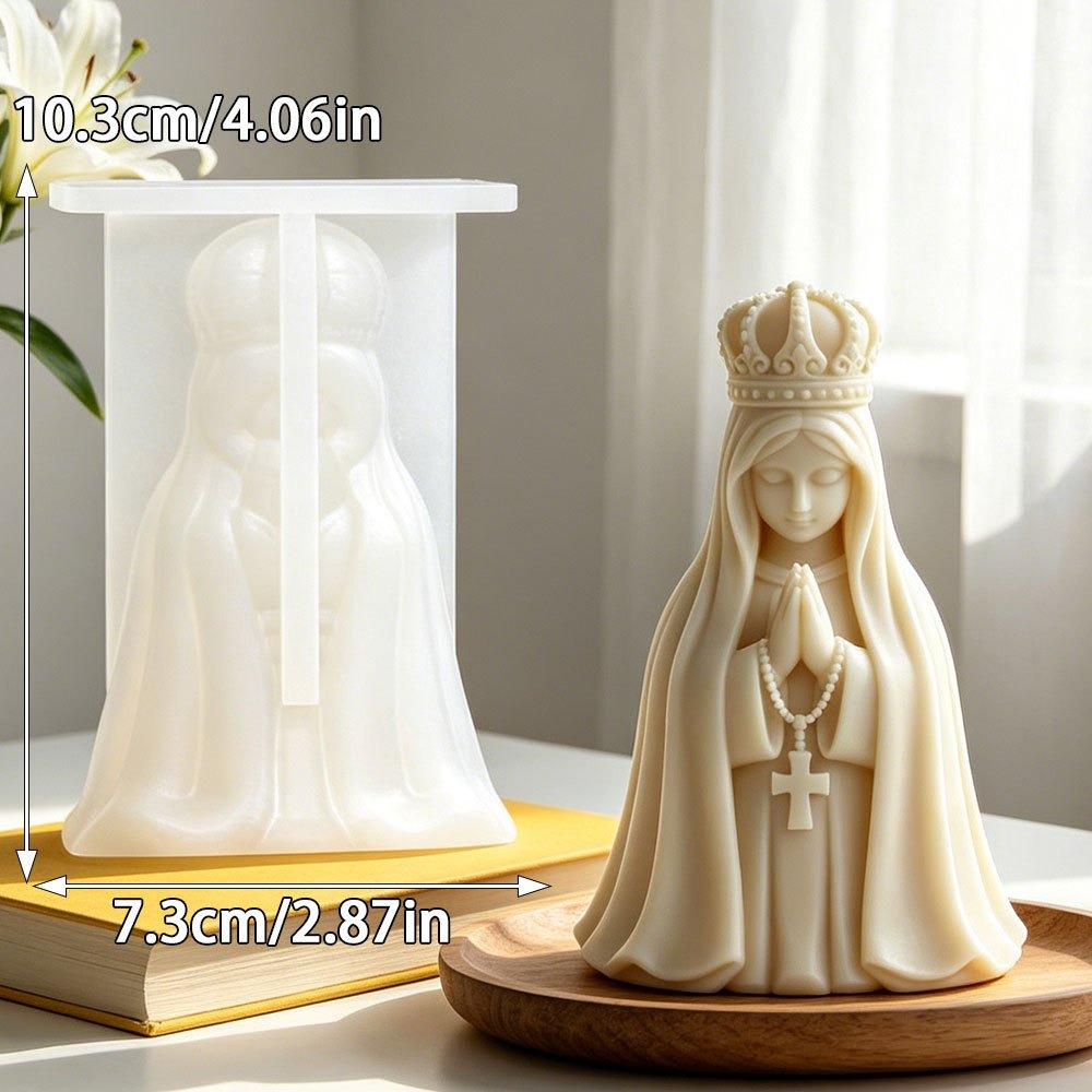 3D Crown Virgin Mary Silicone  - огляд і ціна Candle Making Jelly