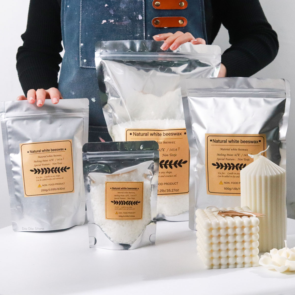 White Beeswax Pure Natural Gra - огляд і ціна Candle Making Kit Beeswax