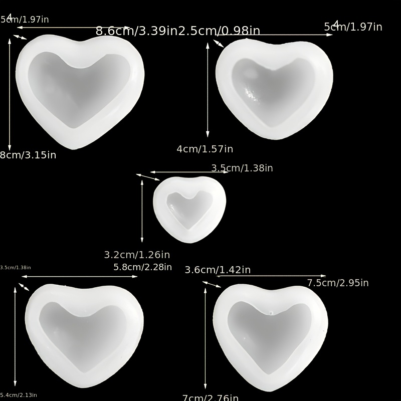 5pcs Heart-Shaped Gypsum Candl - огляд і ціна Candle Making Set