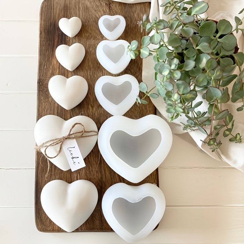 5pcs Heart-Shaped Gypsum Candl - огляд і ціна Candle Making Set