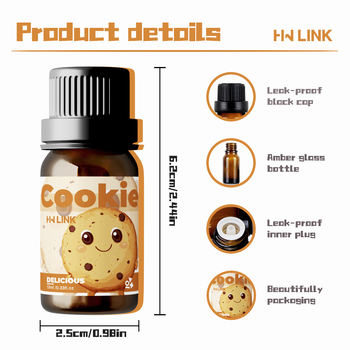 10ml Cookie Essential Oils  fo - огляд і ціна Candle Making Raw Material