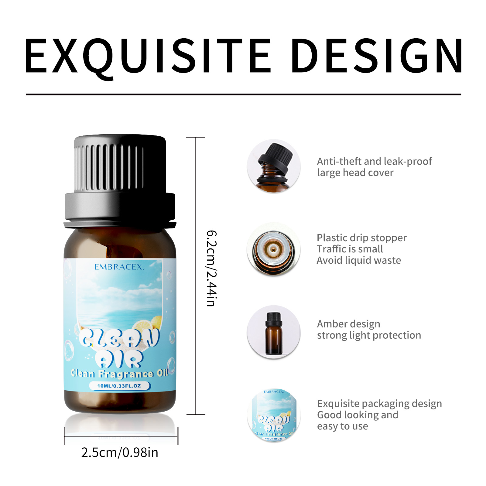 10ml Clean Air Essential Oil L - огляд і ціна Candle Making Raw Material
