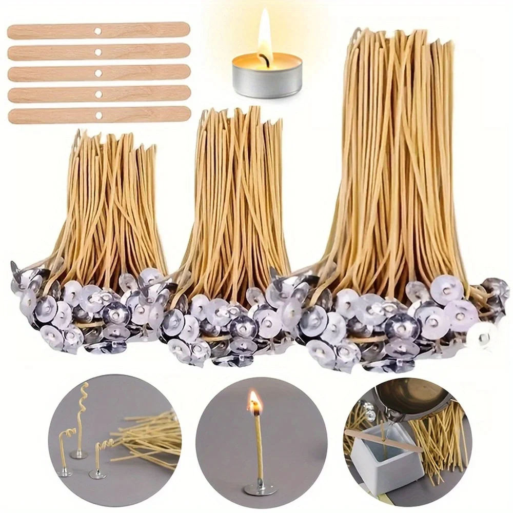 Candle Wicks 50 PCS 8 Inch Hem - огляд і ціна Candle Making Kit Beeswax
