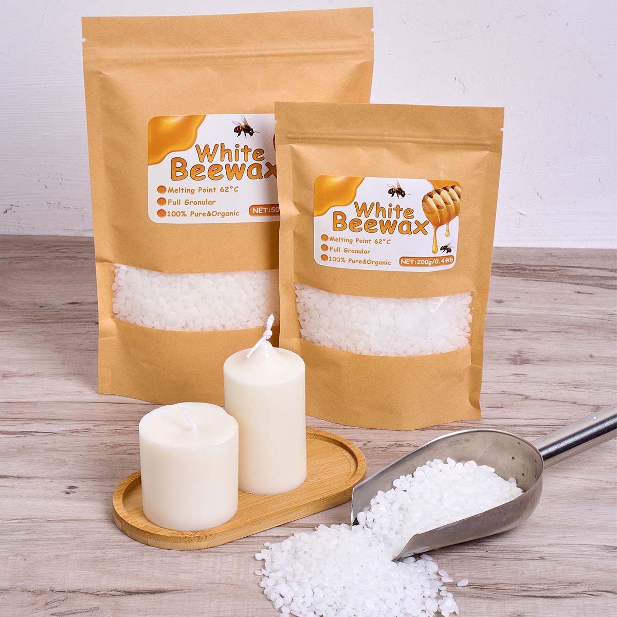 1000g White Beeswax DIY Candle - огляд і ціна Candle Making Kit Beeswax