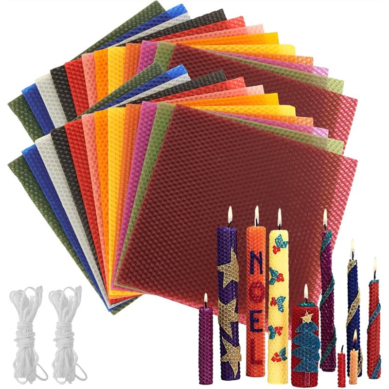AT21-Bee Swax Sheets(24Pcs), 8 - огляд і ціна Candle Making Kit Beeswax