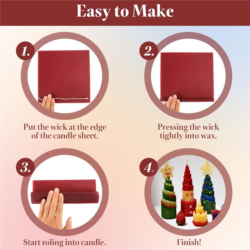 AT21-Bee Swax Sheets(24Pcs), 8 - огляд і ціна Candle Making Kit Beeswax