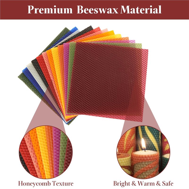 AT21-Bee Swax Sheets(24Pcs), 8 - огляд і ціна Candle Making Kit Beeswax