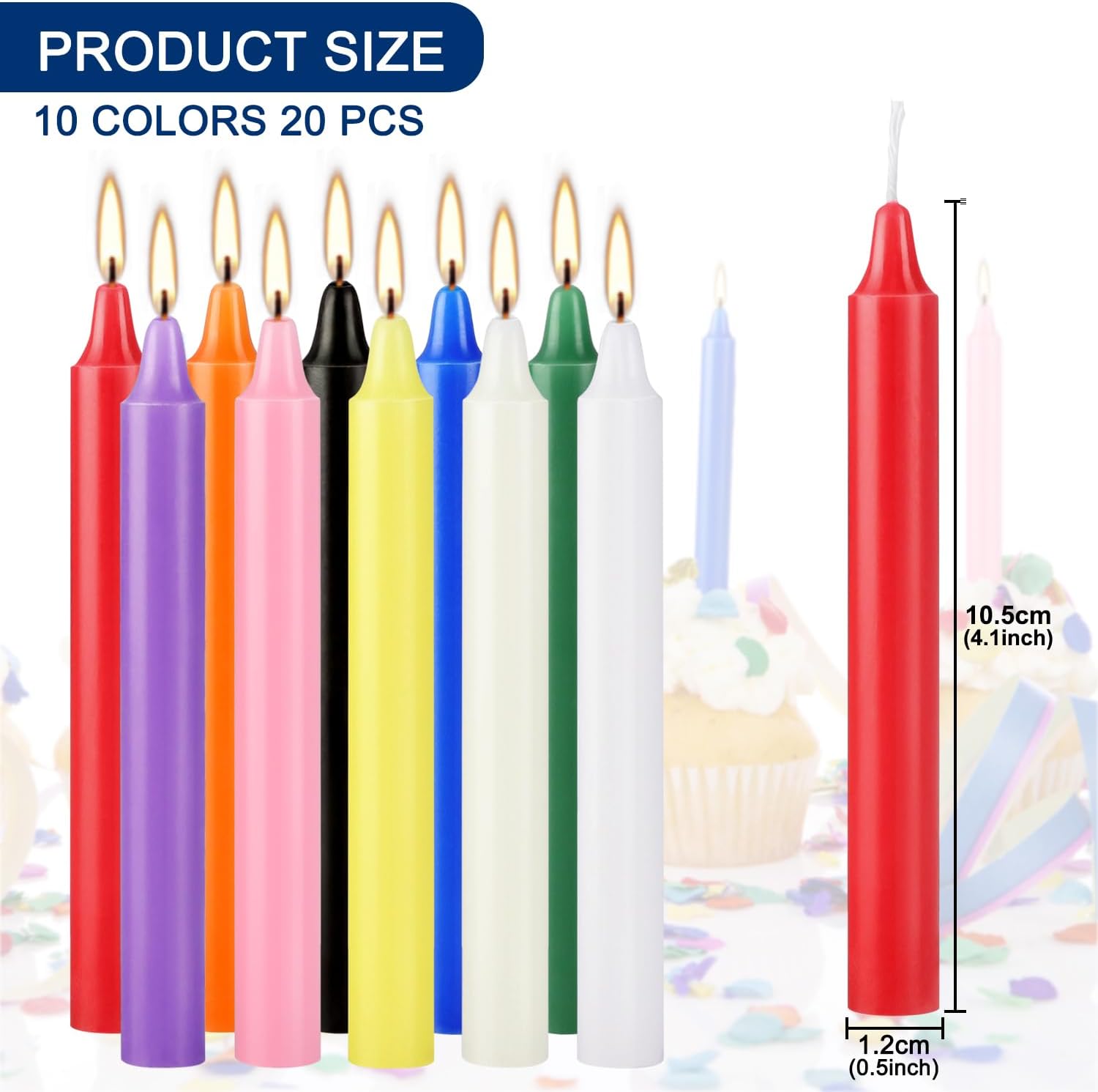 20 Colorful Small Stick Candle - огляд і ціна Candle Making Place