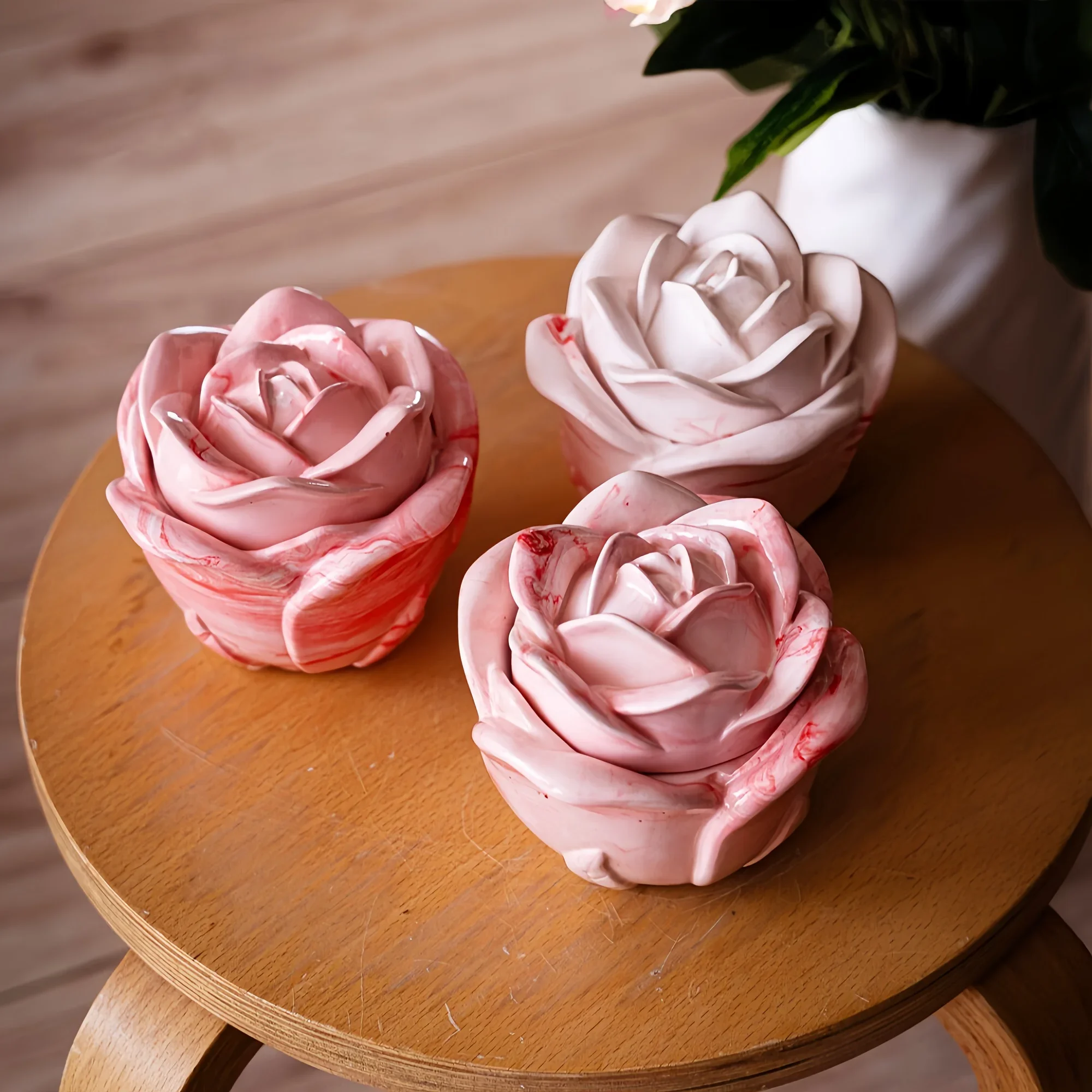 2-Piece Set Rose Shaped Silico - огляд і ціна Candle Making Set