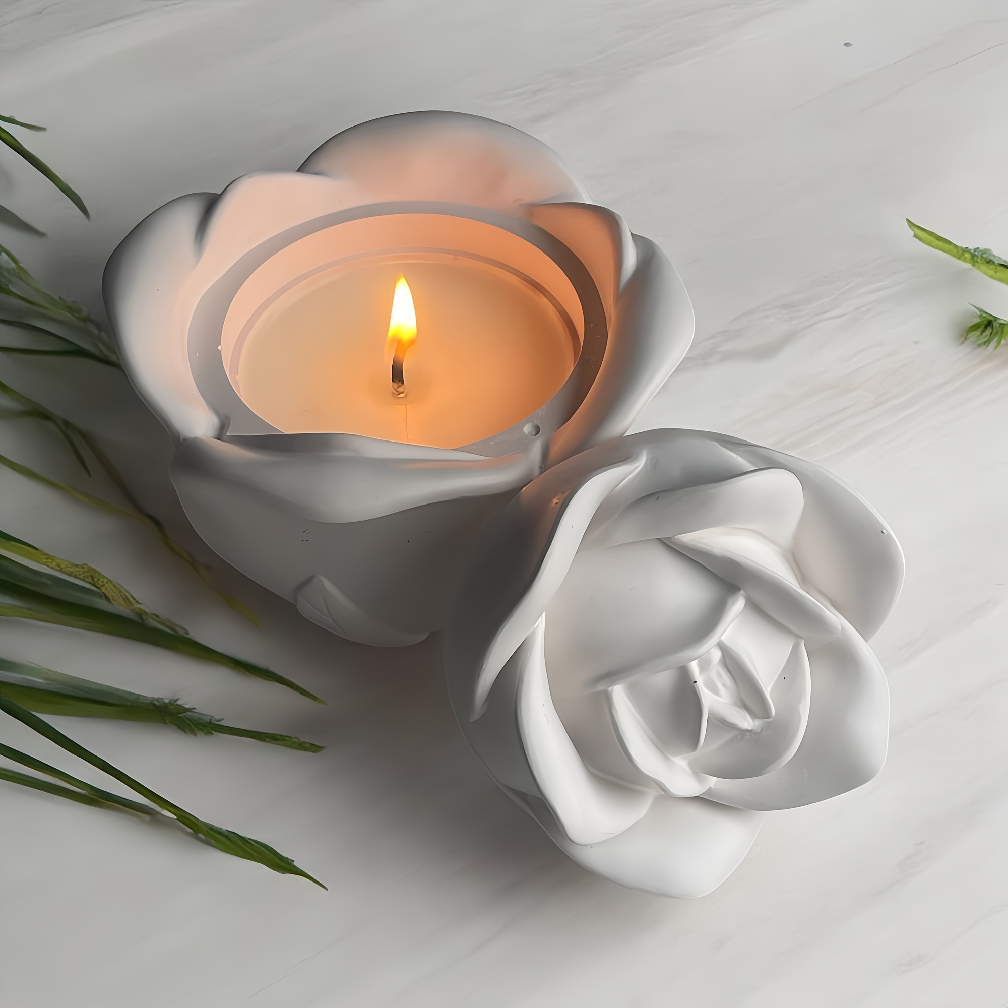 2-Piece Set Rose Shaped Silico - огляд і ціна Candle Making Set