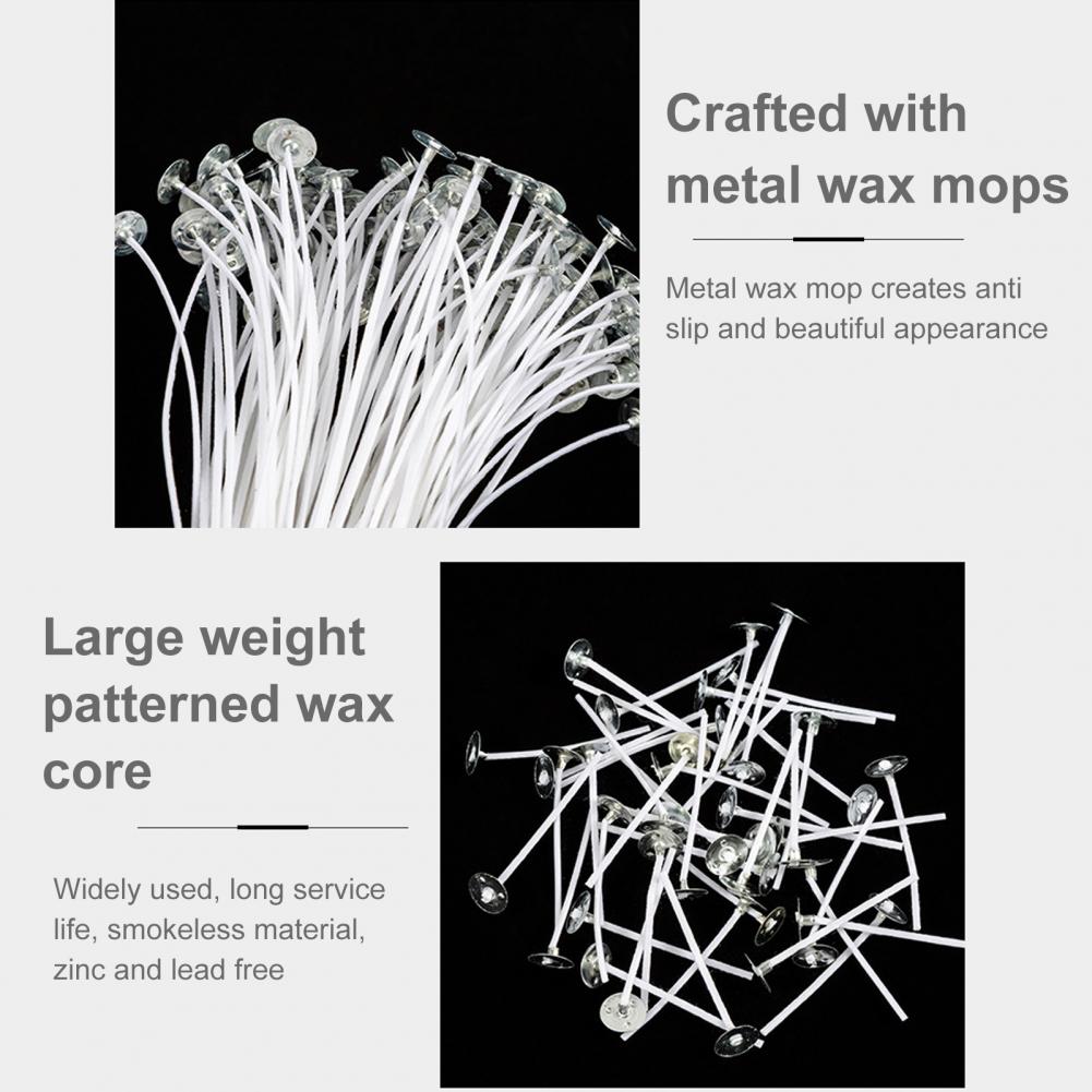 50Pcs 10/12/14/16cm Cotton Can - огляд і ціна Candle Making Kit Beeswax