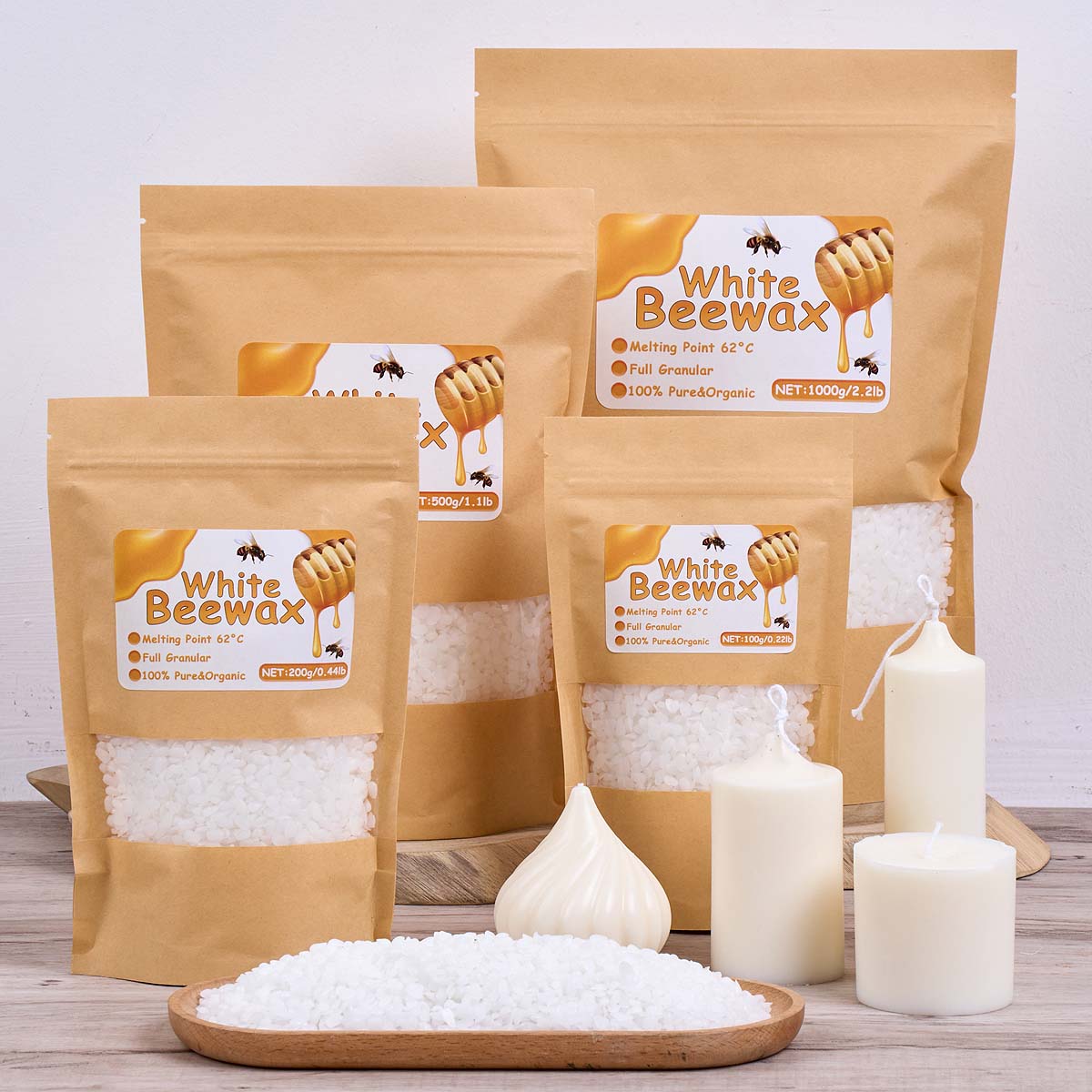 White Beeswax Pure Natural Gra - огляд і ціна Candle Making Material