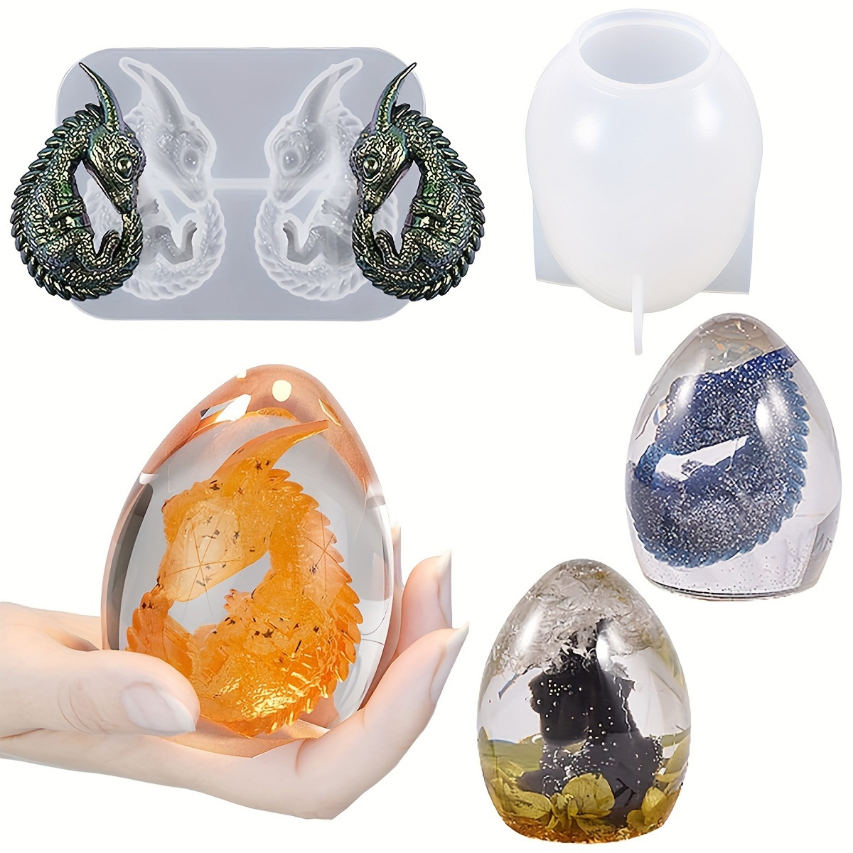 Silicone Dragon Egg Molds, 2-P - огляд і ціна Candle Making Set