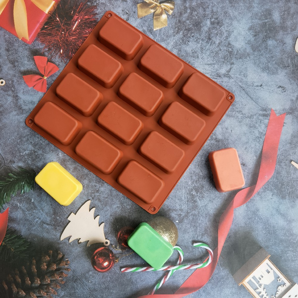12 Cavity Square Silicone Soap - огляд і ціна Candle Making Tips