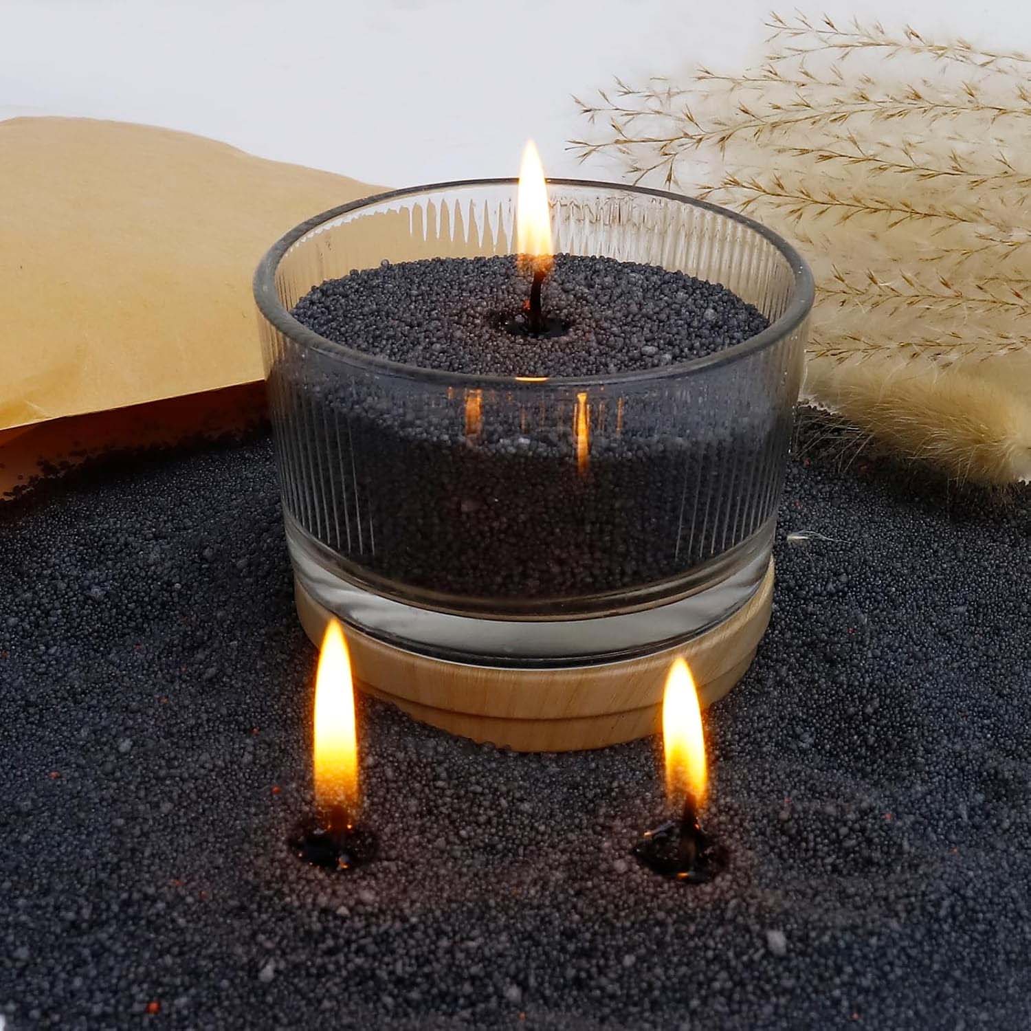 Black Candle Sand with Wick, 2 - огляд і ціна Candle Making Tips