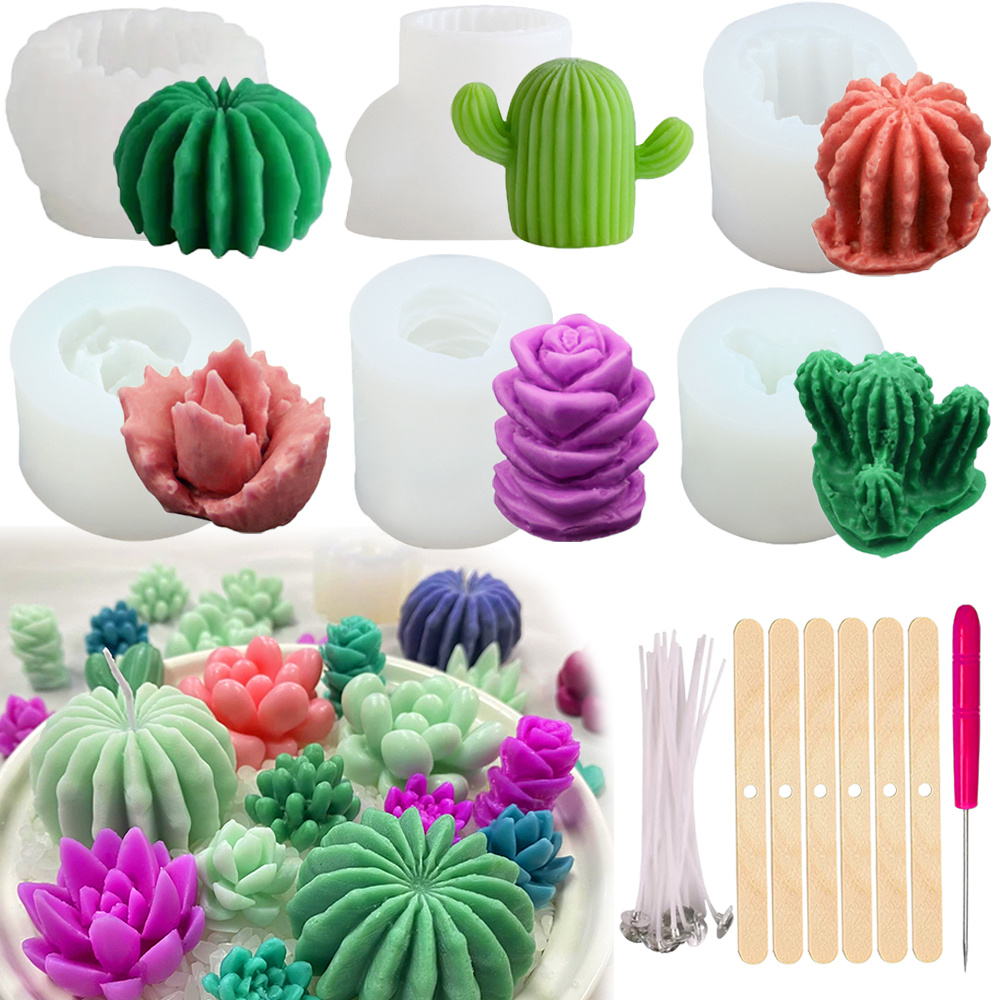 6pcs Succulent Silicone Candle - огляд і ціна Candle Making Tips