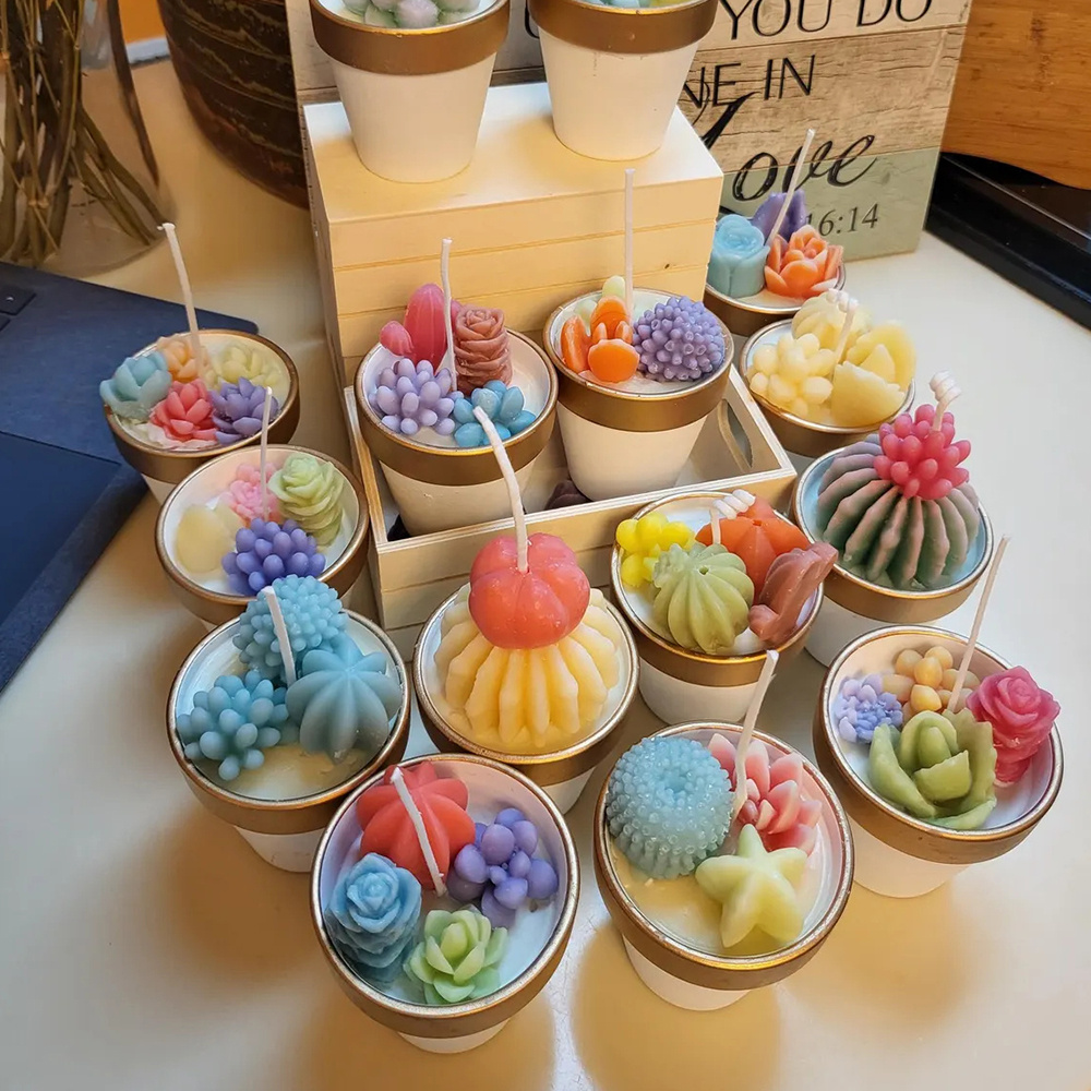 6pcs Succulent Silicone Candle - огляд і ціна Candle Making Tips