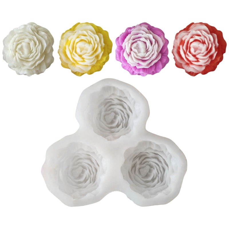 3pcs/set Peony Flower Candle S - огляд і ціна Candle Making Set